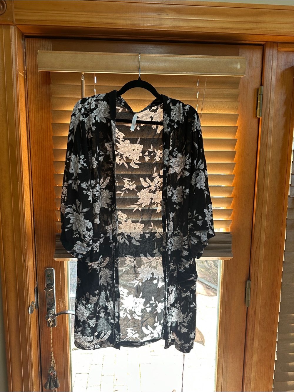 Spiritual Gangster Black Floral Sheer Women's Dress